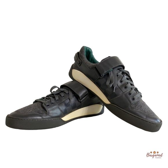 Authentic Louis Vuitton Gray Damier Graphite Elliptic Men's Sneakers Size 11 - Picture 1 of 13